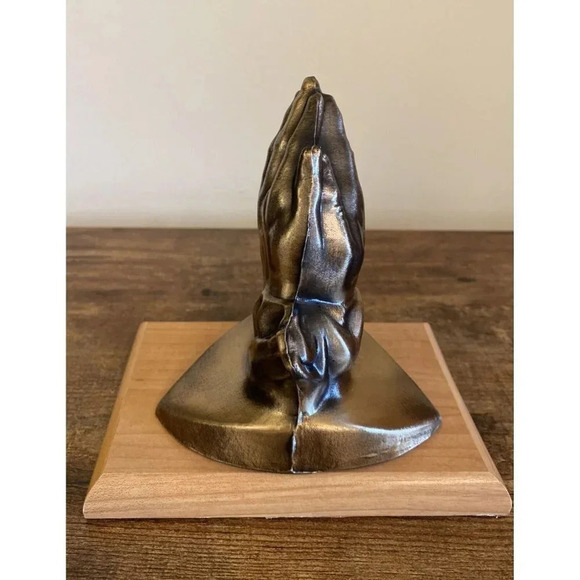 Religious Decor Praying Hands Weighted Bookend Decor Centerpiece - Picture 2 of 7